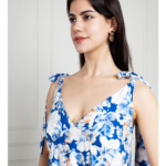 Vestido lazos Alba Azul