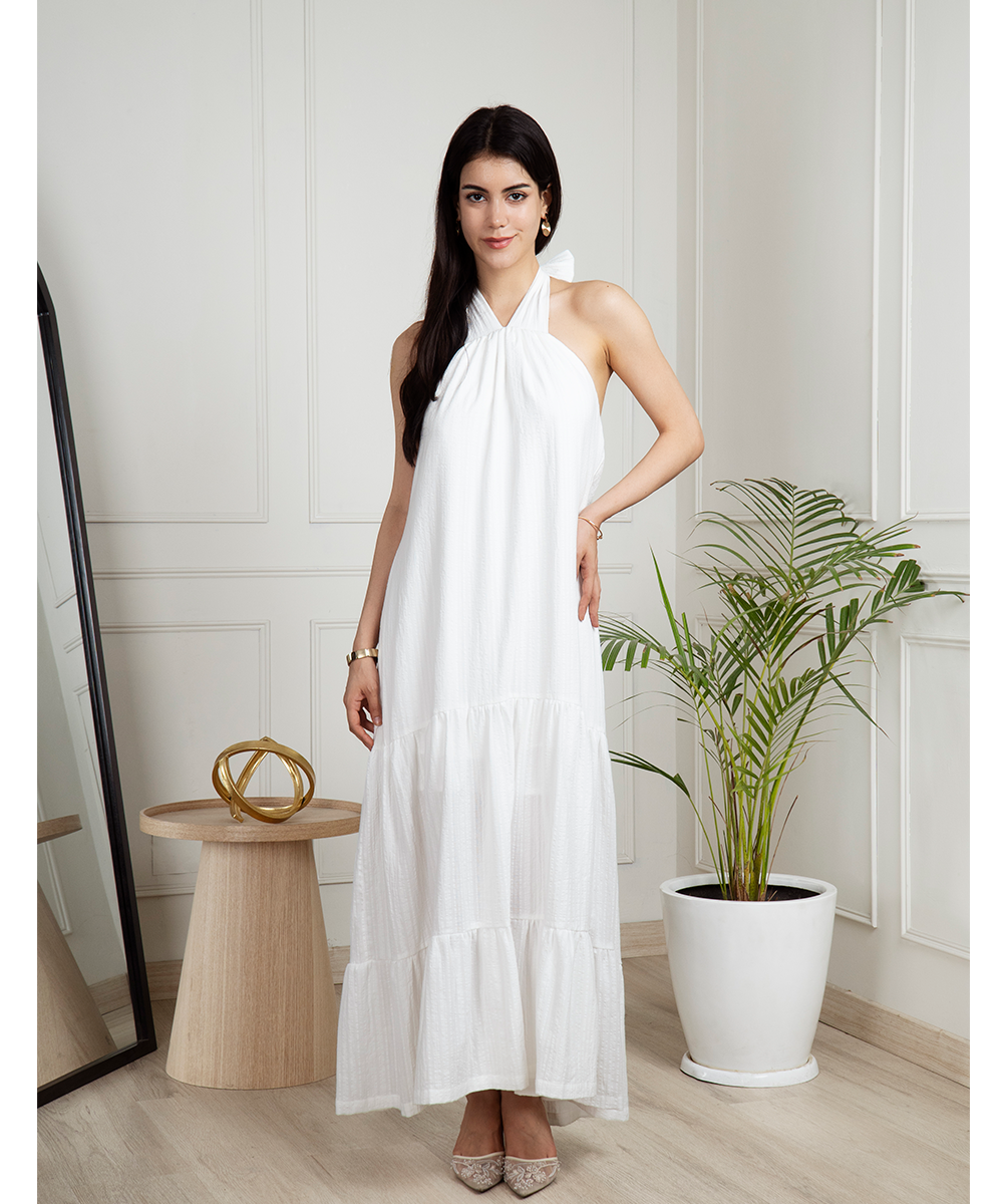 Vestido Halter Olivia Blanco