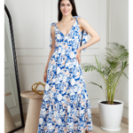 Vestido lazos Alba Azul